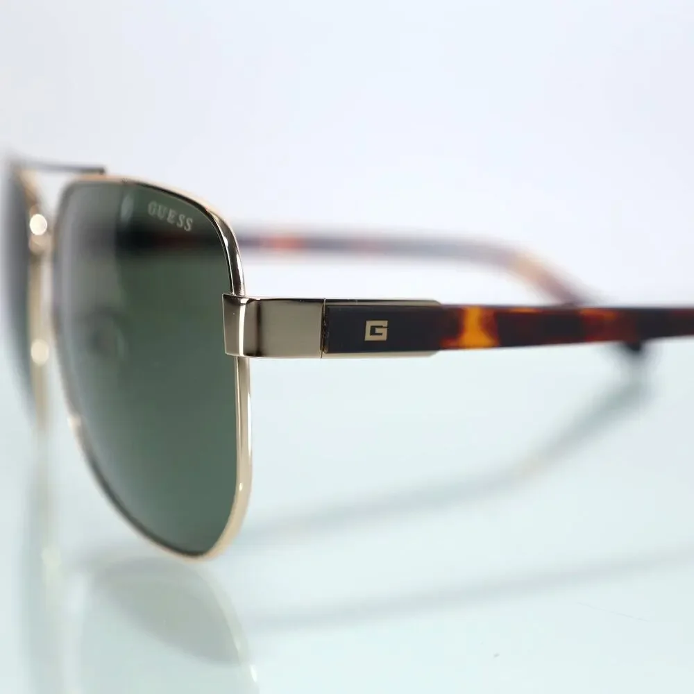 GUESS Metal Pilot Aviator Sunglasses – Gold / Green – NWT